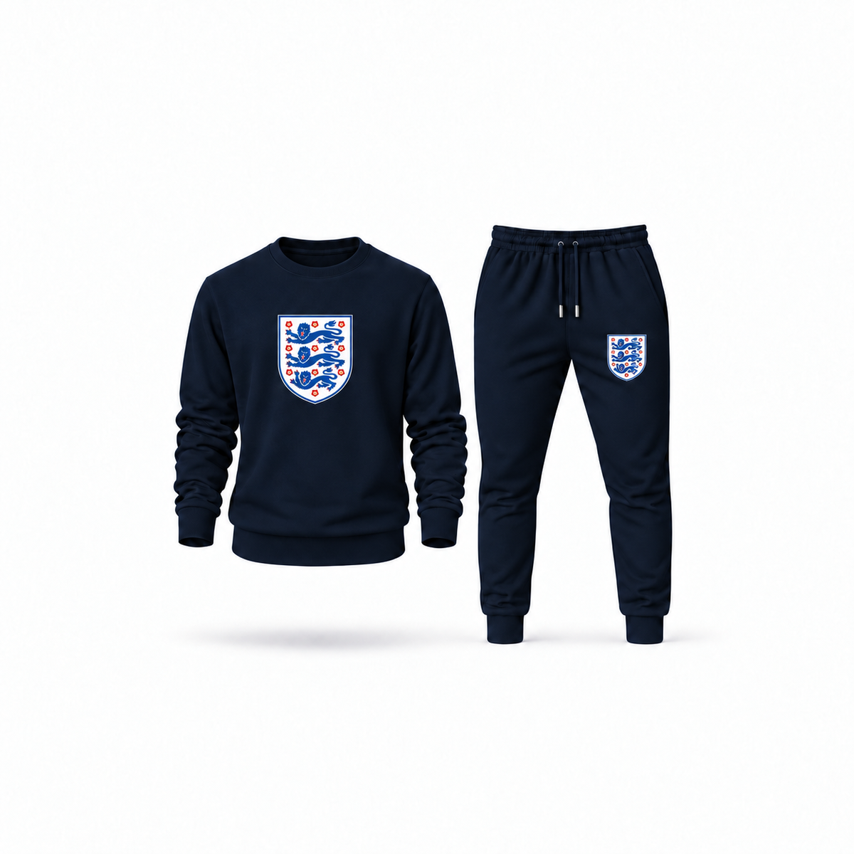 Men's England Football National Team Sweatshirt Joggers Set | Color: Navy | Main