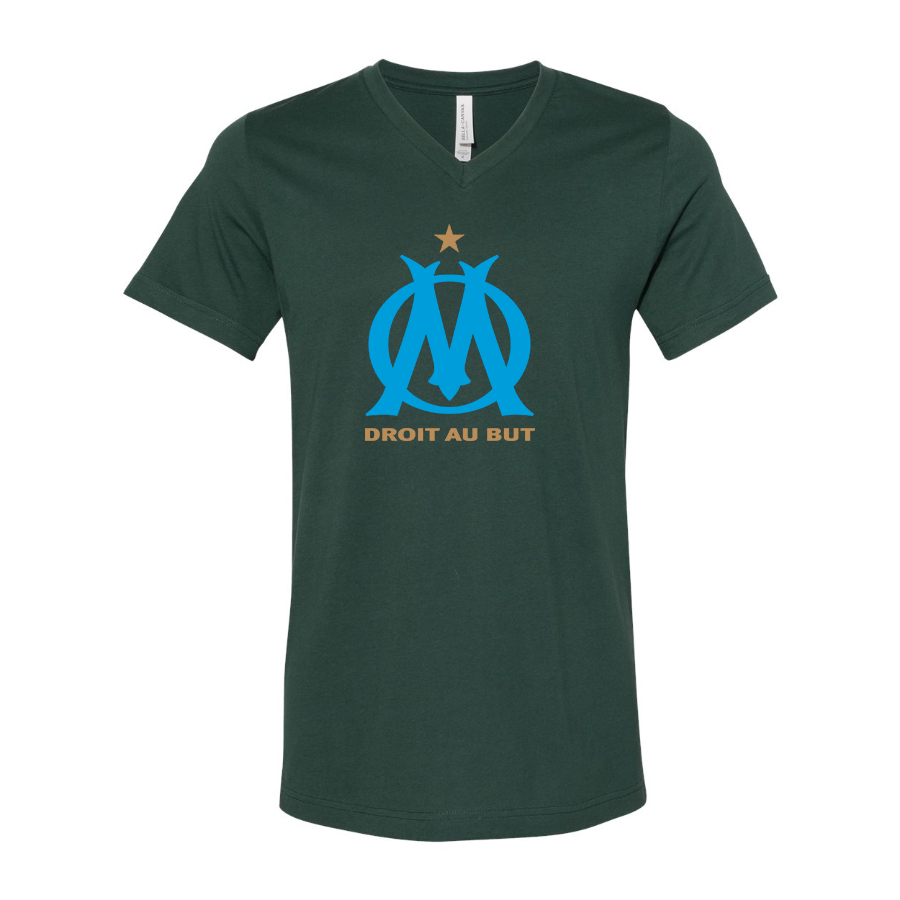 Men’s Olympique de Marseille FC - BELLA + CANVAS - Jersey V-Neck Tee - 3005