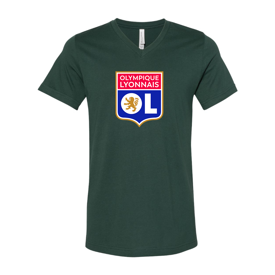 Men’s Olympique Lyonnais FC - BELLA + CANVAS - Jersey V-Neck Tee - 3005