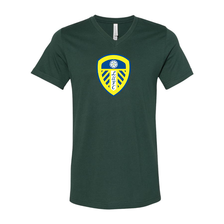 Men’s Leeds United Football Club- BELLA + CANVAS - Jersey V-Neck Tee - 3005