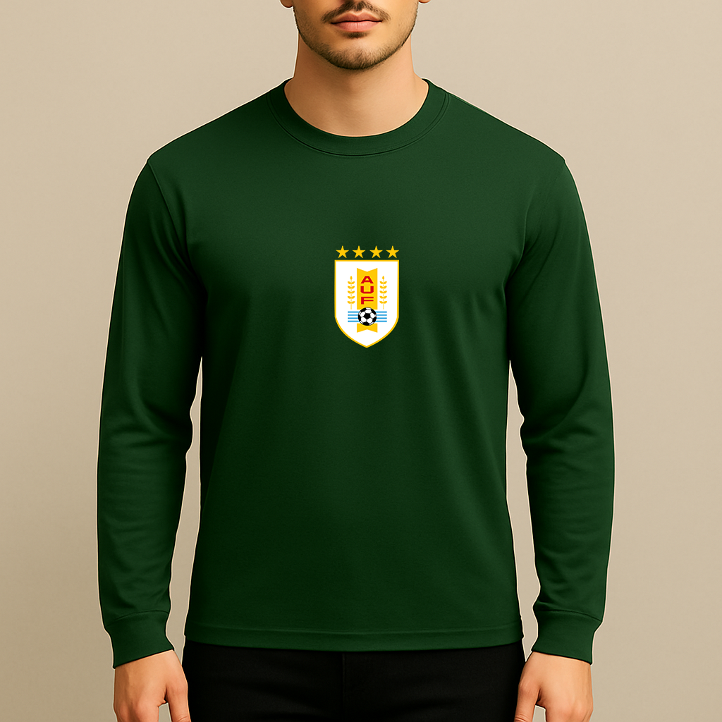 Men's Uruguay National Soccer Team Long Sleeve T-Shirt