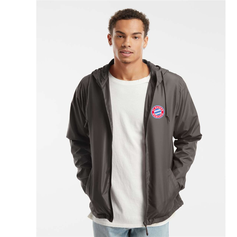 Men’s F.C. Bayern Munich Soccer- Independent Trading Co. - Lightweight Windbreaker Full-Zip Jacket - EXP54LWZ