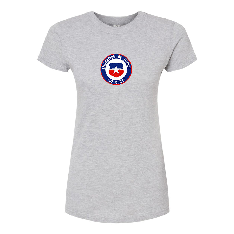 Women's Chile National Soccer Team Round Neck T-Shirt