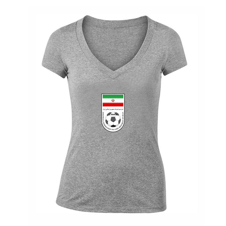 Women's Iran National Soccer Team V-Neck T-Shirt