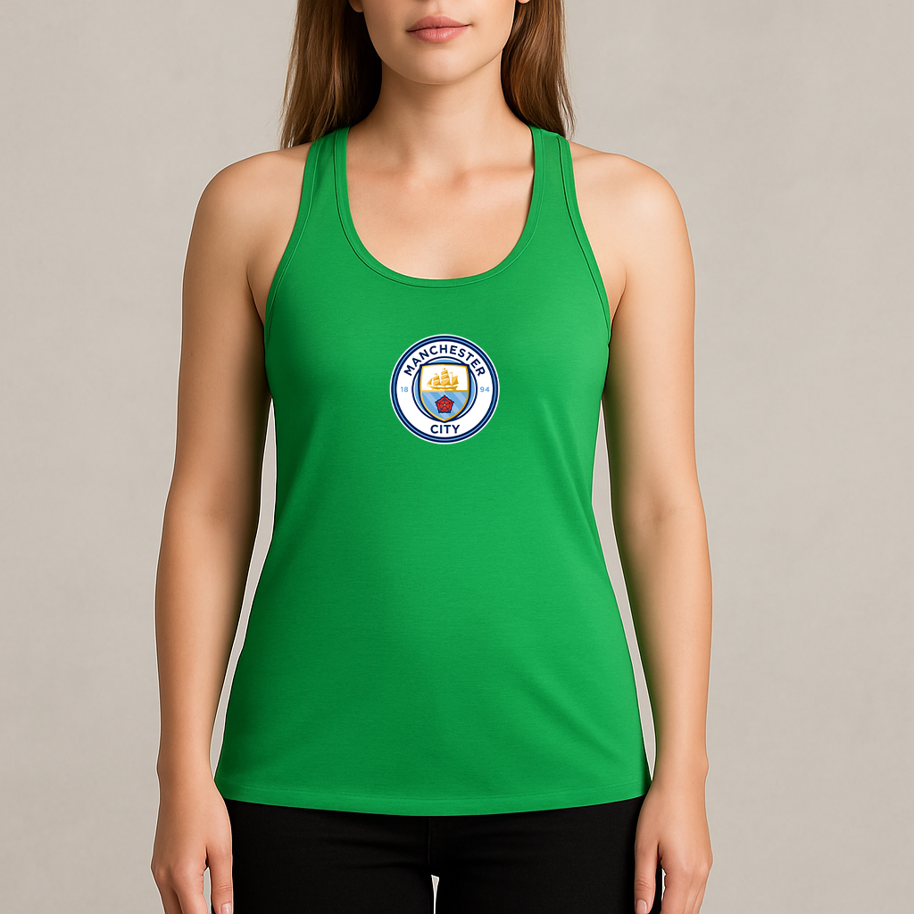 Women's Manchester City Soccer Racerback Tank Top