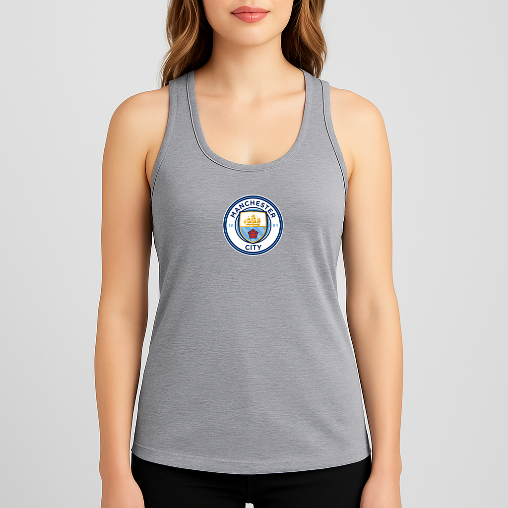 Women's Manchester City Soccer Racerback Tank Top