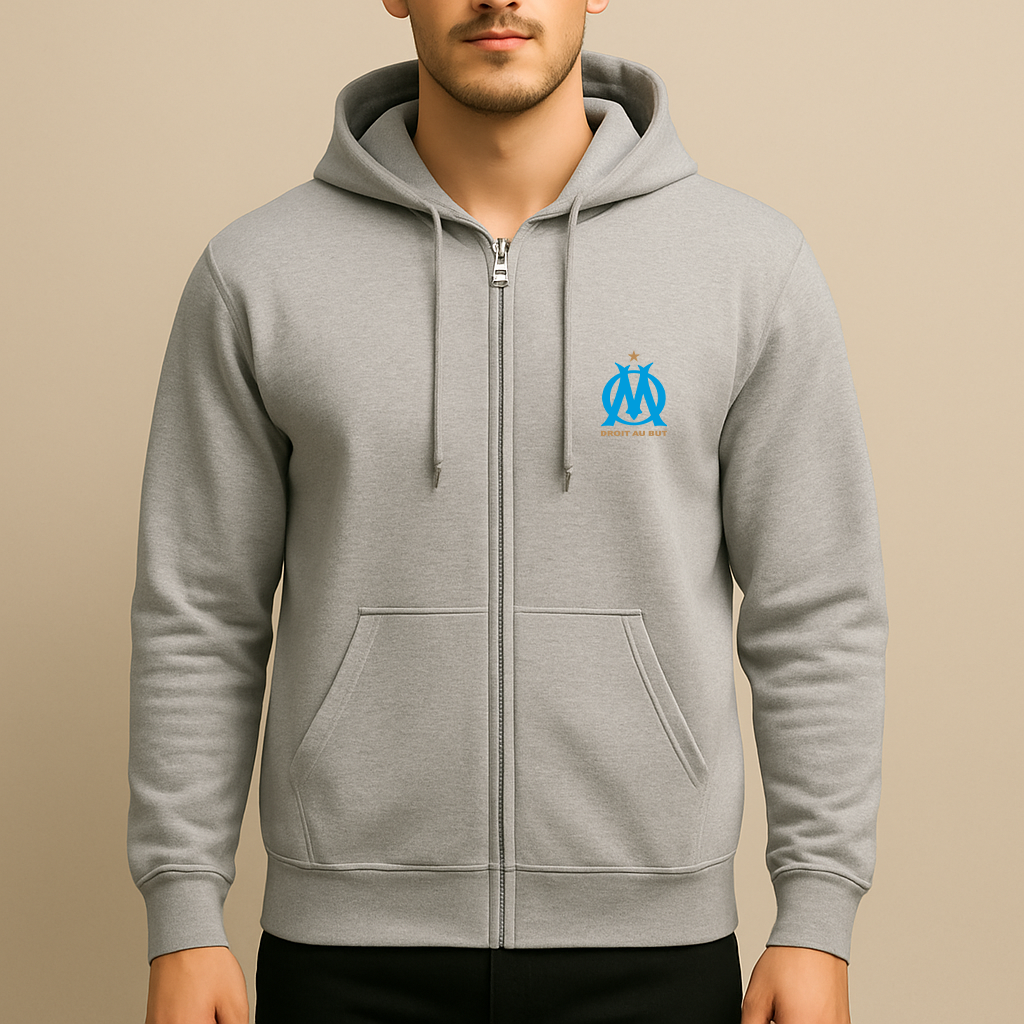 Men's Olympique de Marseille FC Zipper Hoodie