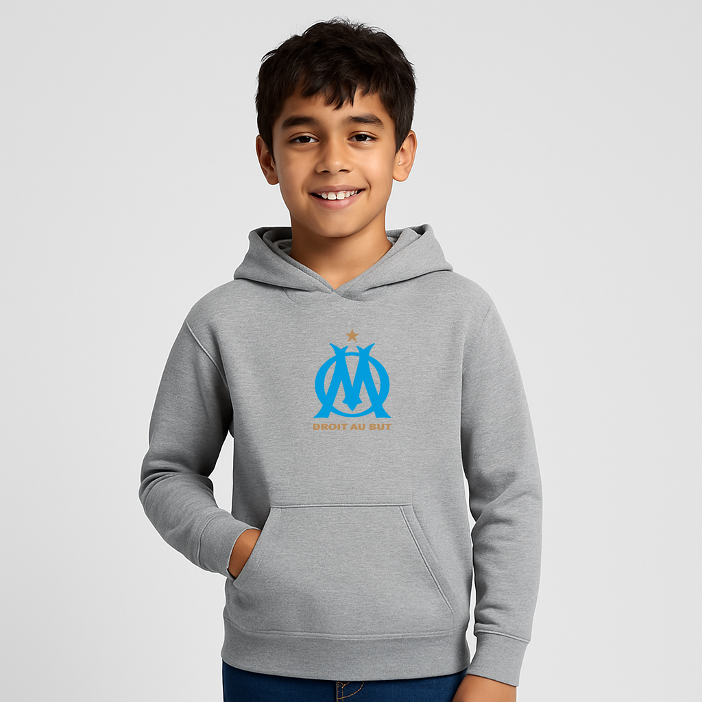 Youth Kids Olympique de Marseille FC Pullover Hoodie