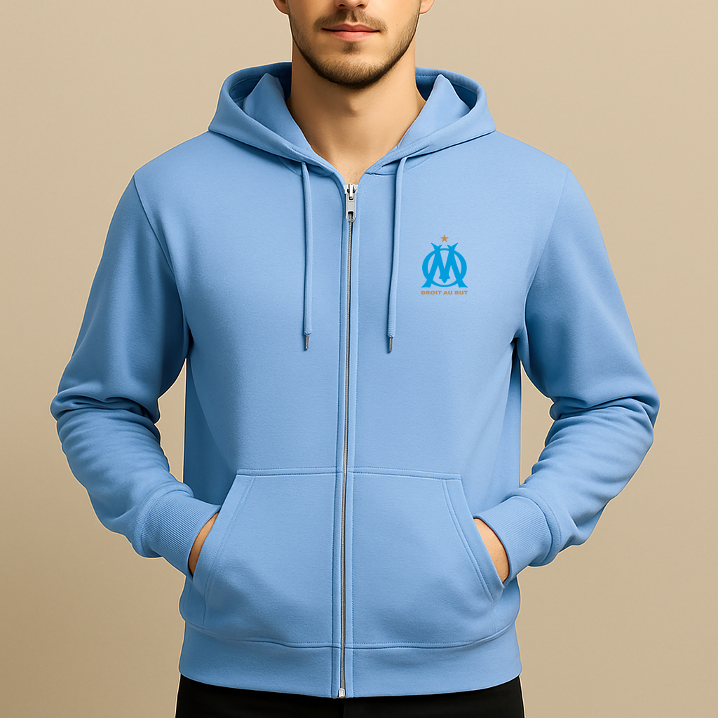 Men's Olympique de Marseille FC Zipper Hoodie