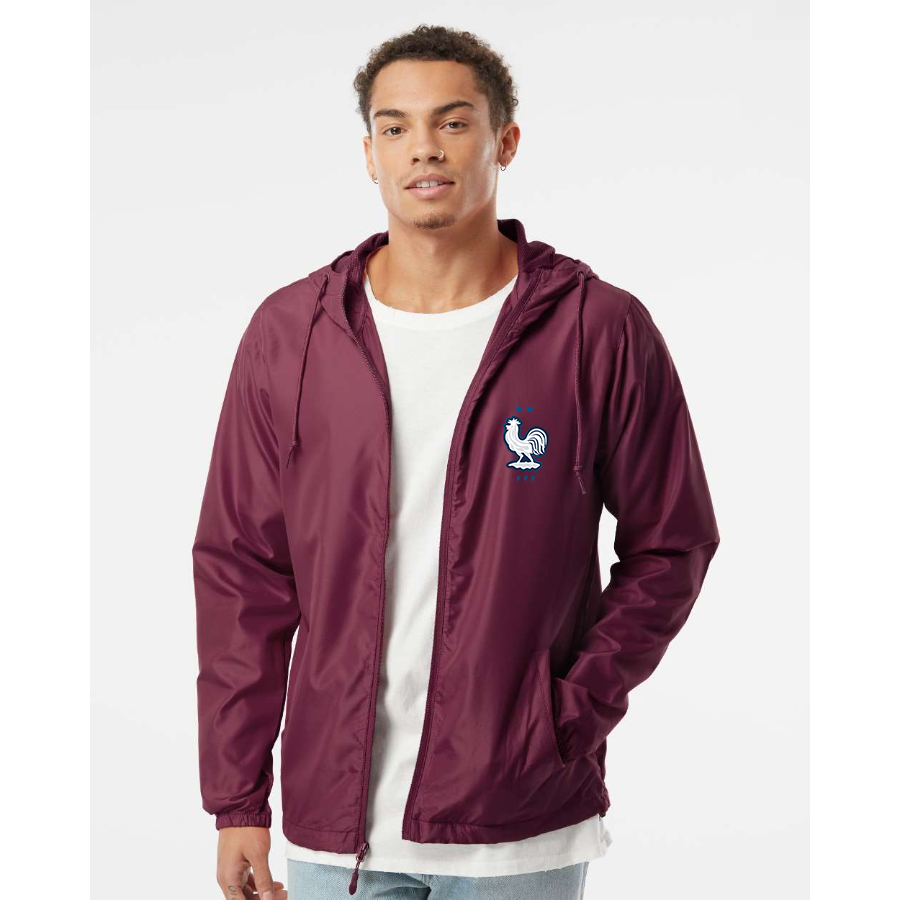 Men’s France National Soccer Team- Independent Trading Co. - Lightweight Windbreaker Full-Zip Jacket - EXP54LWZ