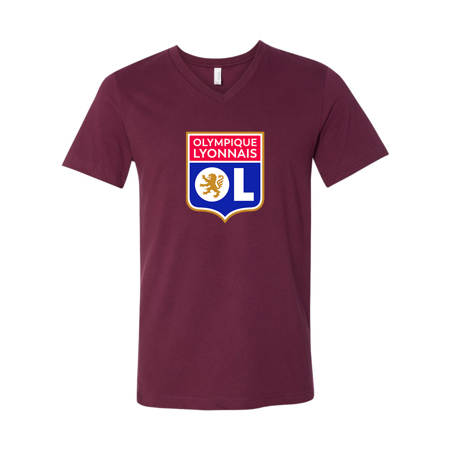 Men’s Olympique Lyonnais FC - BELLA + CANVAS - Jersey V-Neck Tee - 3005