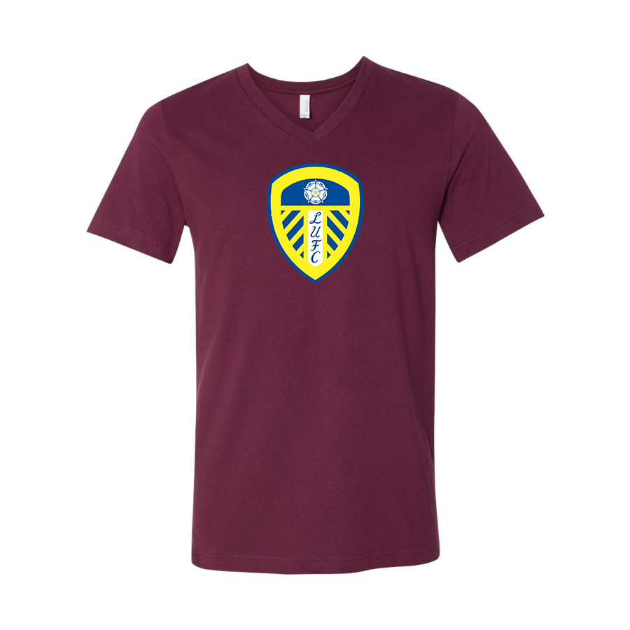 Men’s Leeds United Football Club- BELLA + CANVAS - Jersey V-Neck Tee - 3005