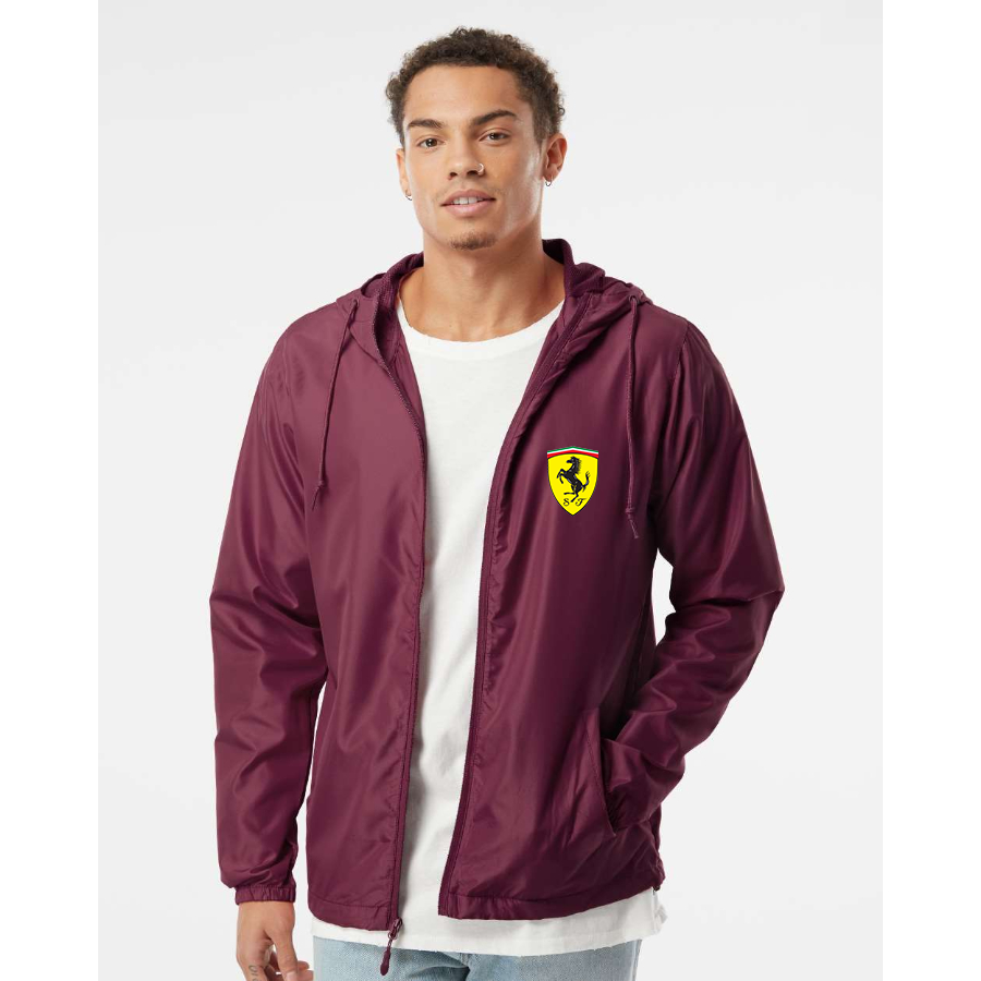 Men’s Ferrari Motorsport Car - Independent Trading Co. - Lightweight Windbreaker Full-Zip Jacket - EXP54LWZ