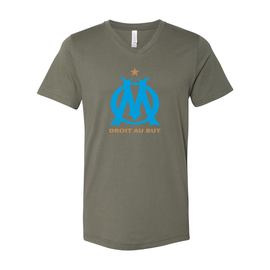 Men’s Olympique de Marseille FC - BELLA + CANVAS - Jersey V-Neck Tee - 3005