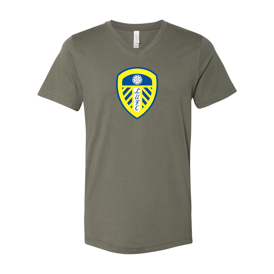 Men’s Leeds United Football Club- BELLA + CANVAS - Jersey V-Neck Tee - 3005