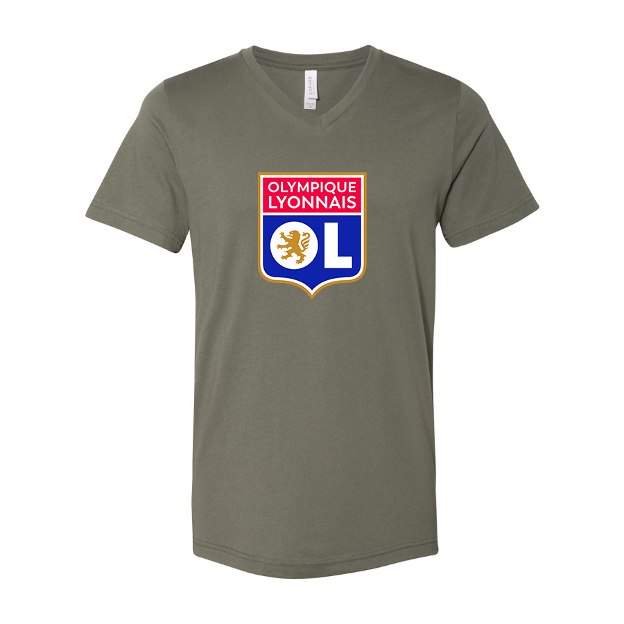 Men’s Olympique Lyonnais FC - BELLA + CANVAS - Jersey V-Neck Tee - 3005