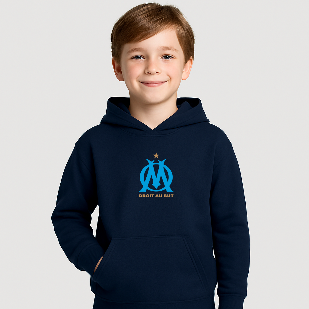 Youth Kids Olympique de Marseille FC Pullover Hoodie