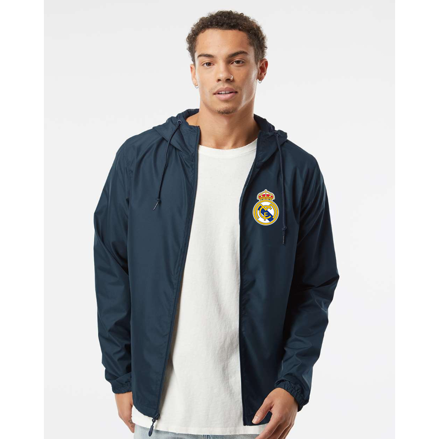 Men’s Real Madrid Soccer - Independent Trading Co. - Lightweight Windbreaker Full-Zip Jacket - EXP54LWZ