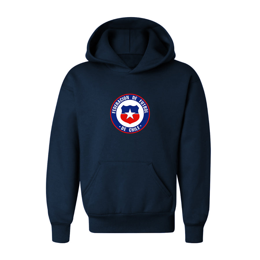 Youth Kids Chile national Soccer Team Pullover Hoodie