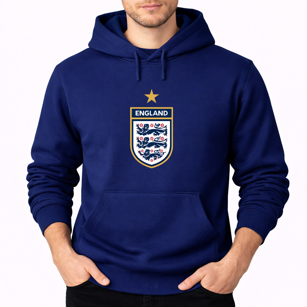 Men's England National Soccer Team Pullover Hoodie