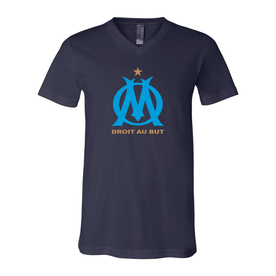 Men’s Olympique de Marseille FC - BELLA + CANVAS - Jersey V-Neck Tee - 3005