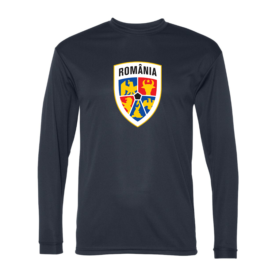Men’s Romania National Soccer Team - C2 Sport - Performance Long Sleeve T-Shirt - 5104