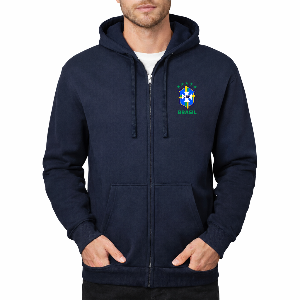 Men's Brasil National Soccer Team Zipper Hoodie