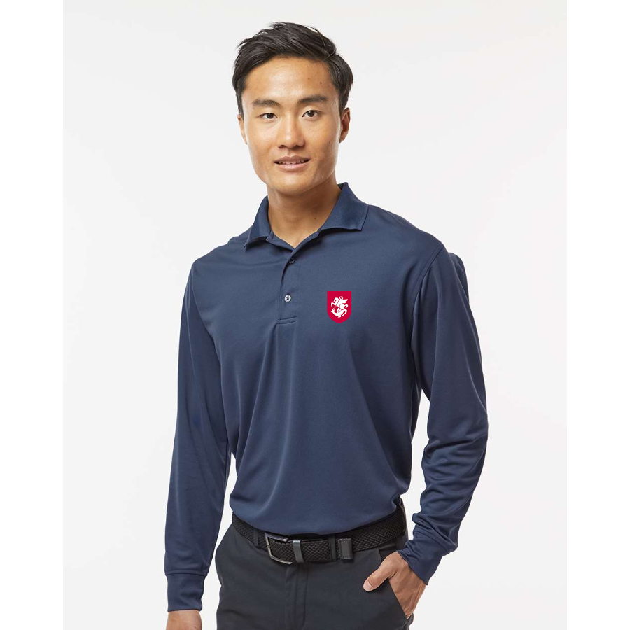 Men's Georgia National Soccer Team - Paragon - Prescott Long Sleeve Polo - 110