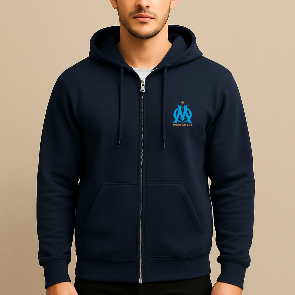 Men's Olympique de Marseille FC Zipper Hoodie