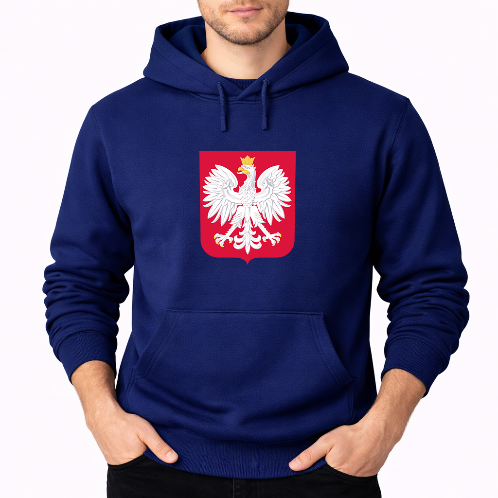 Men's Poland National Soccer Team Pullover Hoodie