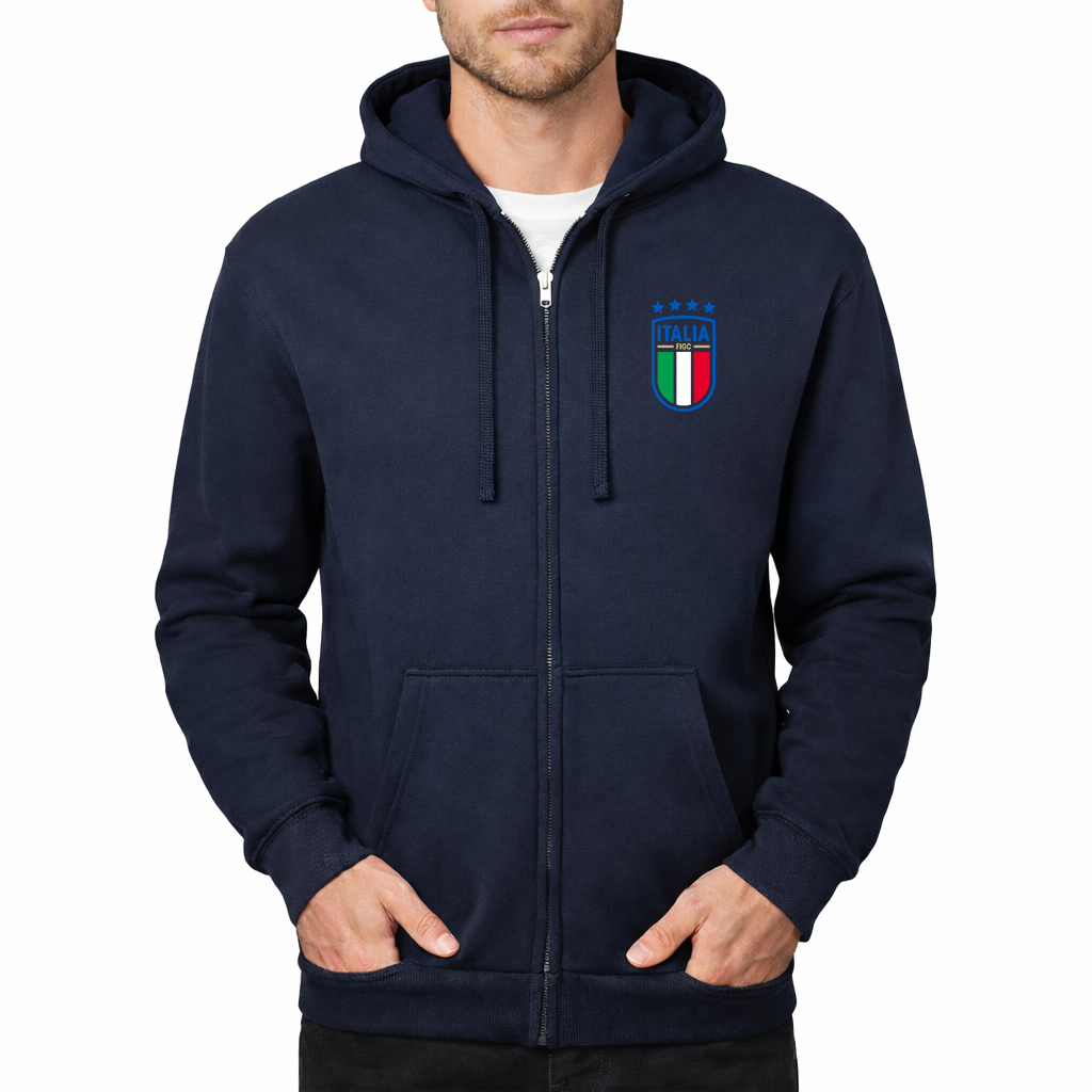 Men's Italy National Soccer Zipper Hoodie