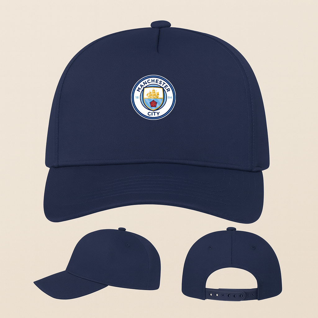 Manchester City Soccer Five Panel Twill Snapback Cap
