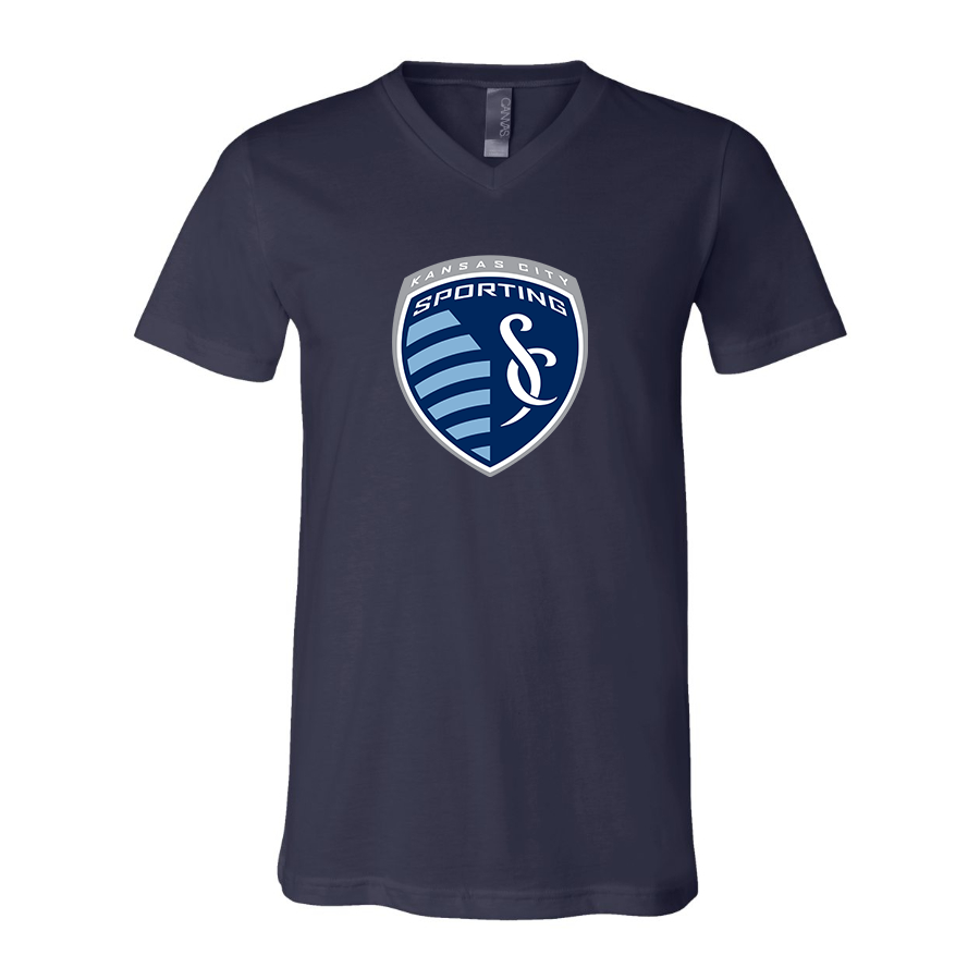 Men’s Sporting Kansas City FC - BELLA + CANVAS - Jersey V-Neck Tee - 3005