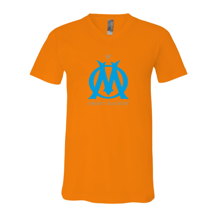 Men’s Olympique de Marseille FC - BELLA + CANVAS - Jersey V-Neck Tee - 3005
