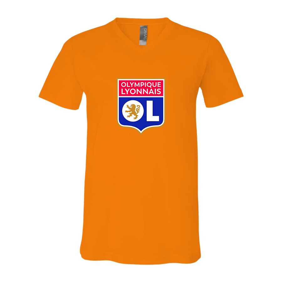 Men’s Olympique Lyonnais FC - BELLA + CANVAS - Jersey V-Neck Tee - 3005