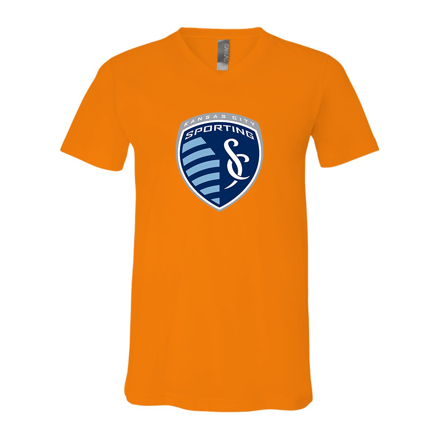 Men’s Sporting Kansas City FC - BELLA + CANVAS - Jersey V-Neck Tee - 3005