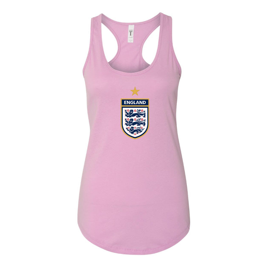 Women's England National Soccer Team Racerback Tank Top