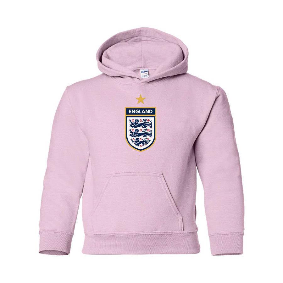 Youth Kids England National Soccer Team Pullover Hoodie
