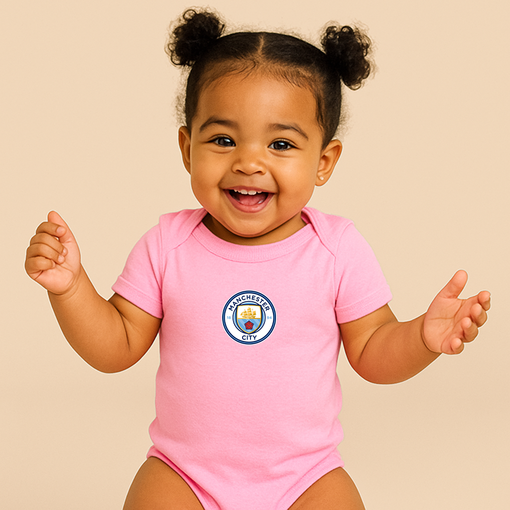 Baby Manchester City Soccer Romper Onesie