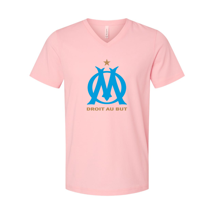 Men’s Olympique de Marseille FC - BELLA + CANVAS - Jersey V-Neck Tee - 3005