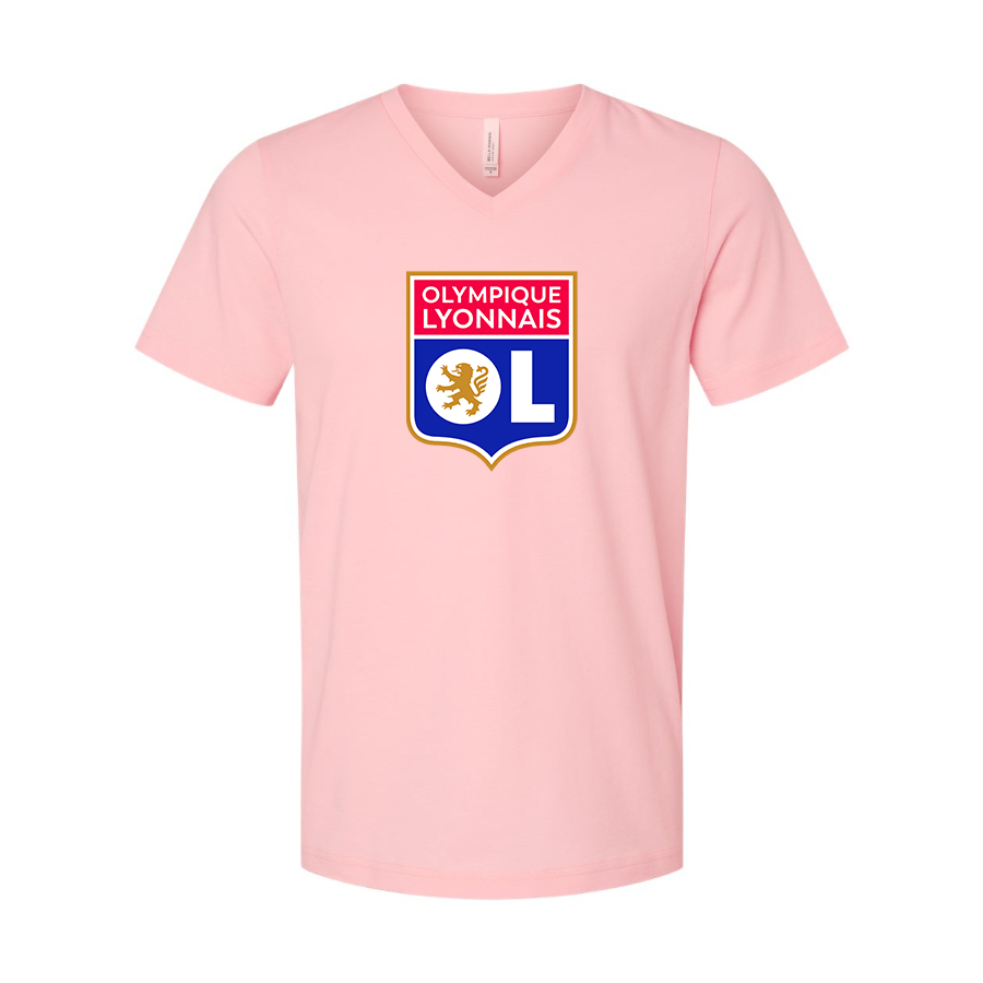 Men’s Olympique Lyonnais FC - BELLA + CANVAS - Jersey V-Neck Tee - 3005