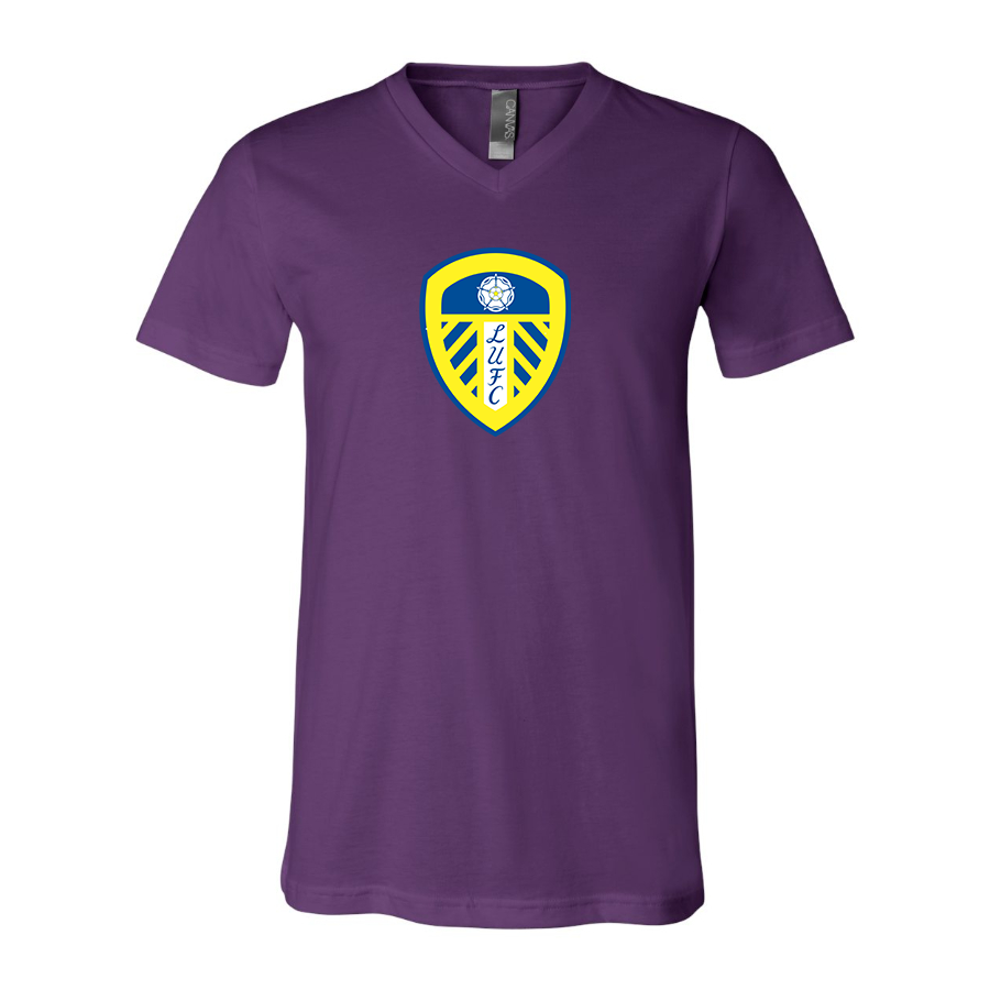 Men’s Leeds United Football Club- BELLA + CANVAS - Jersey V-Neck Tee - 3005
