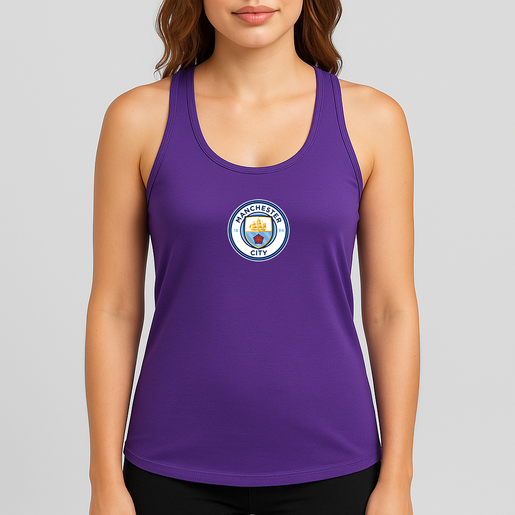 Women's Manchester City Soccer Racerback Tank Top