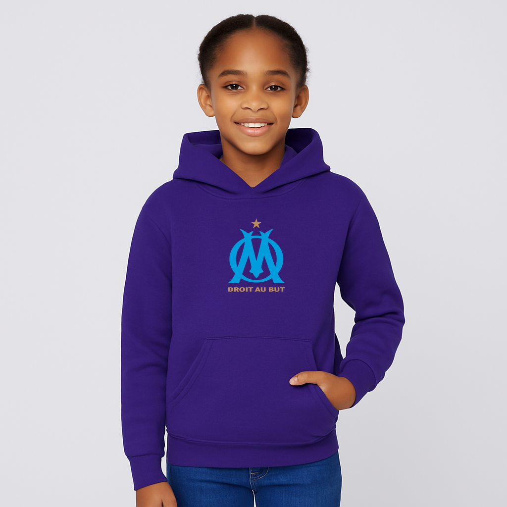 Youth Kids Olympique de Marseille FC Pullover Hoodie