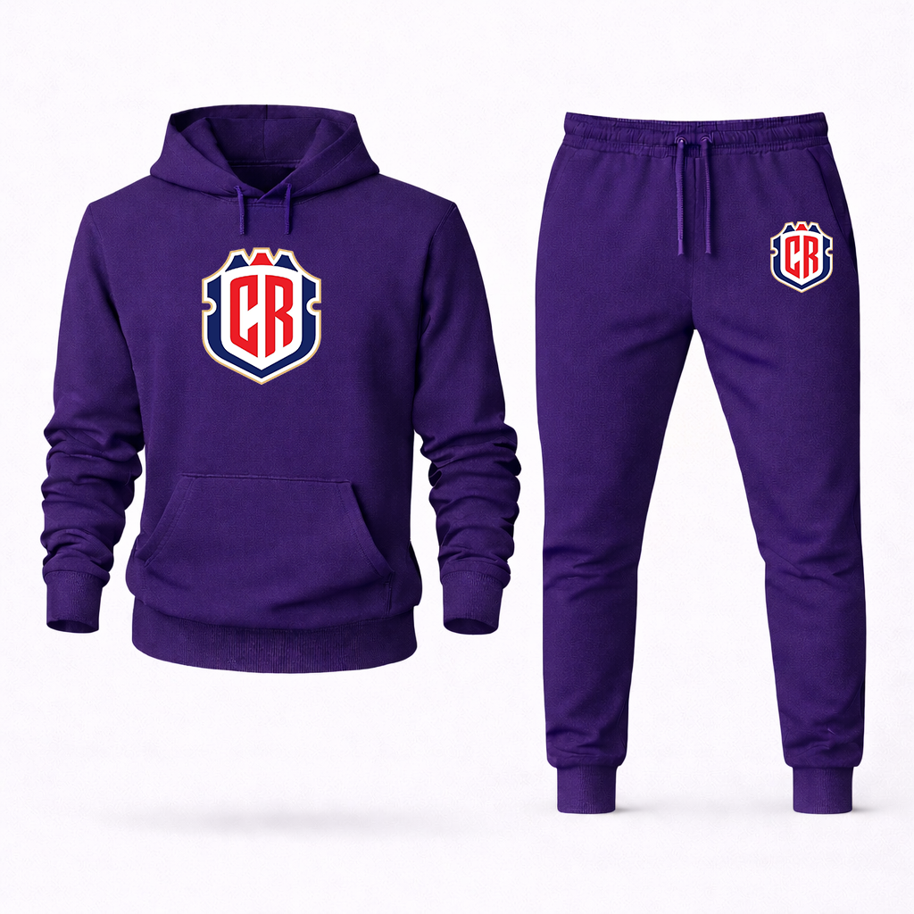 Men's Costa Rica National Soccer Team Hoodie Joggers Set