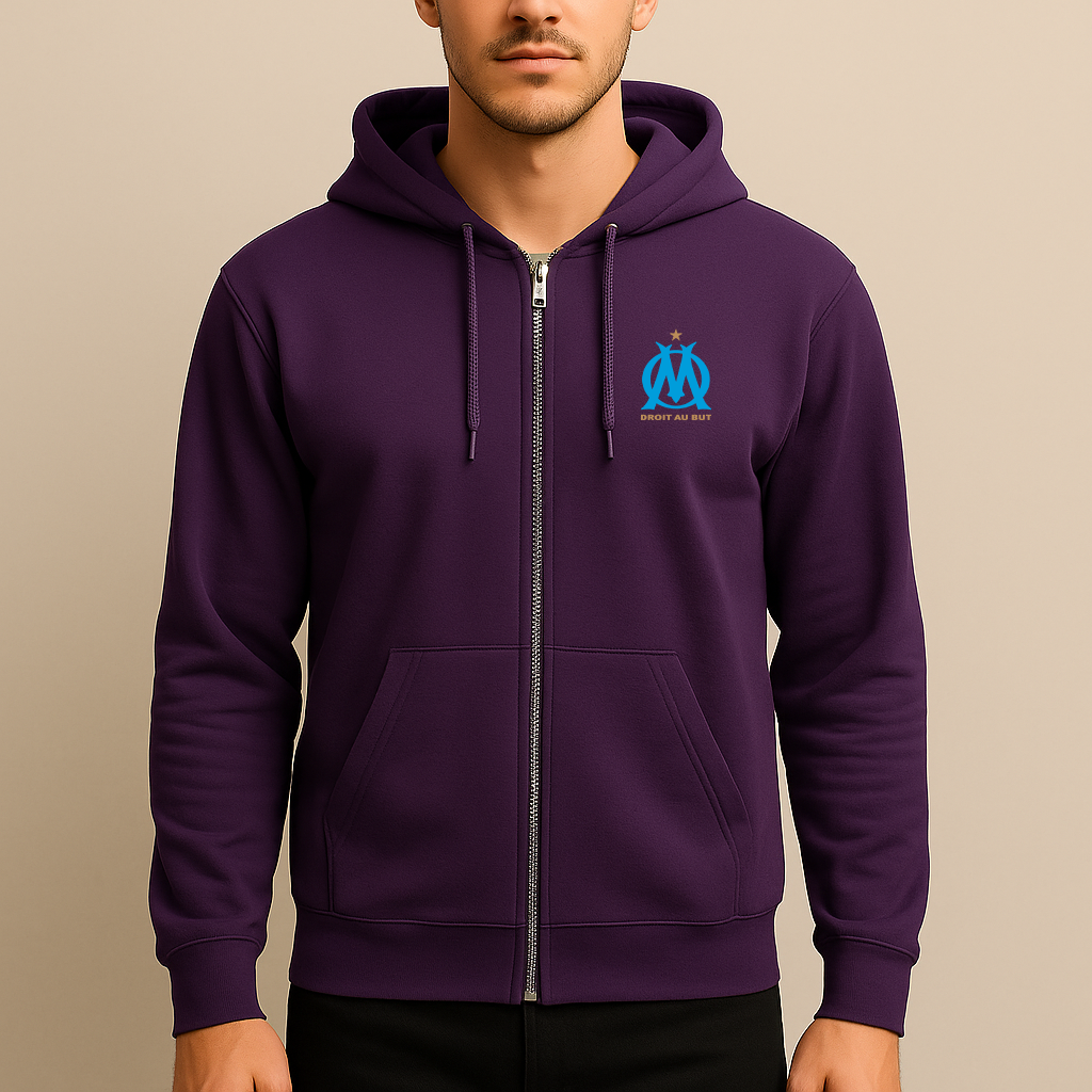 Men's Olympique de Marseille FC Zipper Hoodie