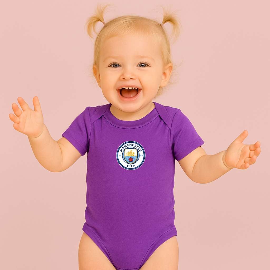 Baby Manchester City Soccer Romper Onesie