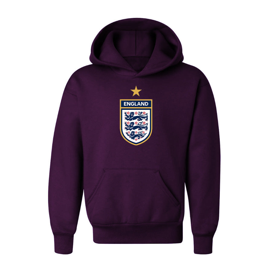 Youth Kids England National Soccer Team Pullover Hoodie