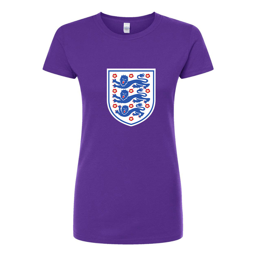 Women's England National Football Team Round Neck T-Shirt