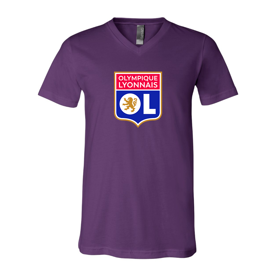 Men’s Olympique Lyonnais FC - BELLA + CANVAS - Jersey V-Neck Tee - 3005
